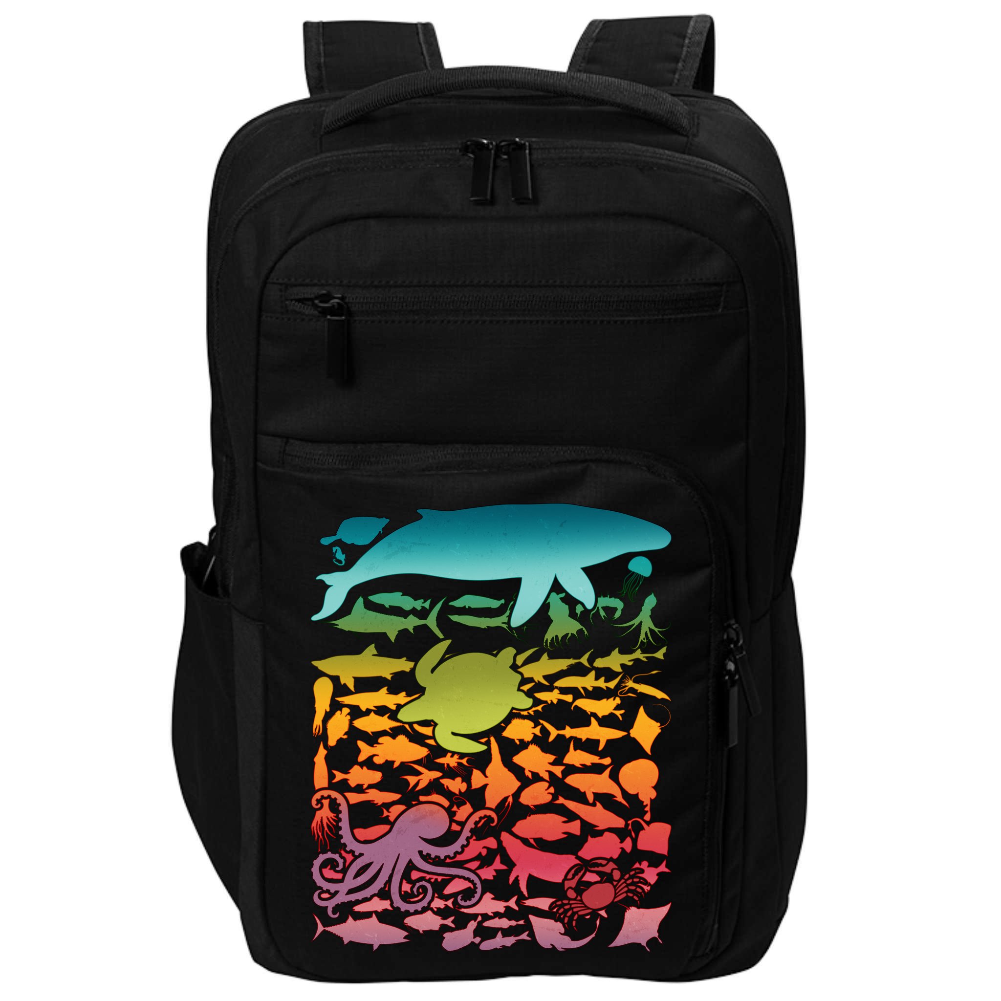 Cool Rainbow Ocean Sea Life Impact Tech Backpack