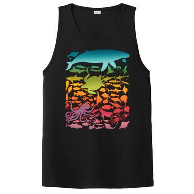 Cool Rainbow Ocean Sea Life PosiCharge Competitor Tank