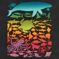 Cool Rainbow Ocean Sea Life Trucker Hat