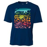 Cool Rainbow Ocean Sea Life Cooling Performance Crew T-Shirt