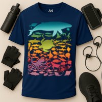 Cool Rainbow Ocean Sea Life Cooling Performance Crew T-Shirt