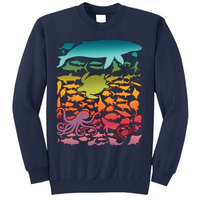 Cool Rainbow Ocean Sea Life Sweatshirt