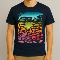 Cool Rainbow Ocean Sea Life T-Shirt