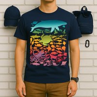 Cool Rainbow Ocean Sea Life T-Shirt