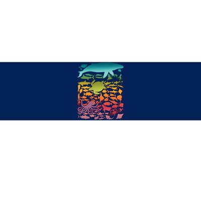 Cool Rainbow Ocean Sea Life Bumper Sticker