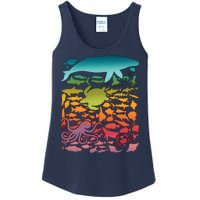 Cool Rainbow Ocean Sea Life Ladies Essential Tank