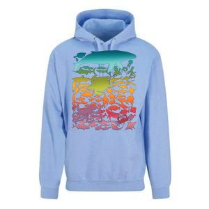 Cool Rainbow Ocean Sea Life Unisex Surf Hoodie