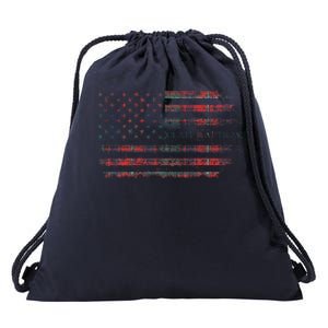 Clan Rattray Of Lude Scottish Tartan Us Flag Kilt Scotland Drawstring Bag