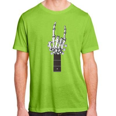 Cool Rock On Skeleton Guitar Adult ChromaSoft Performance T-Shirt