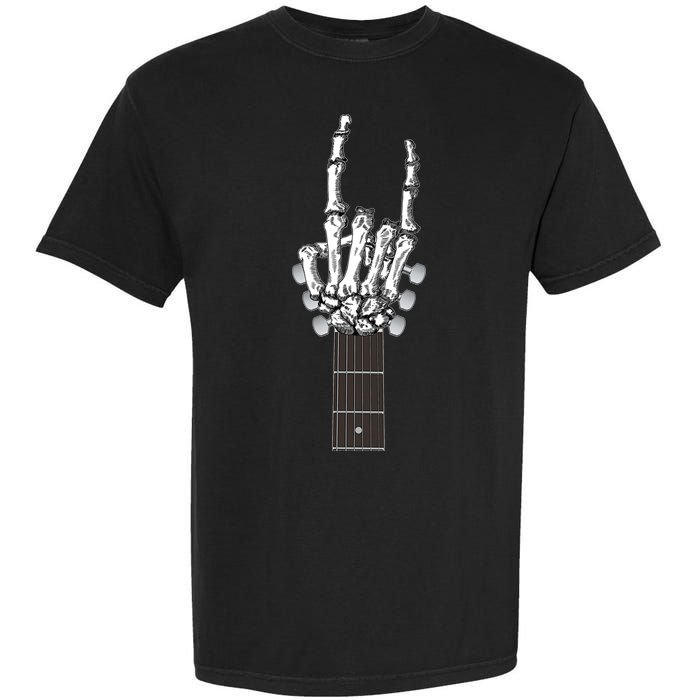 Cool Rock On Skeleton Guitar Garment-Dyed Heavyweight T-Shirt