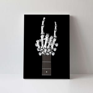 Cool Rock On Skeleton Guitar Canvas