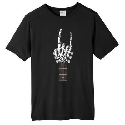 Cool Rock On Skeleton Guitar Tall Fusion ChromaSoft Performance T-Shirt