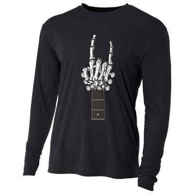 Cool Rock On Skeleton Guitar Cooling Performance Long Sleeve Crew