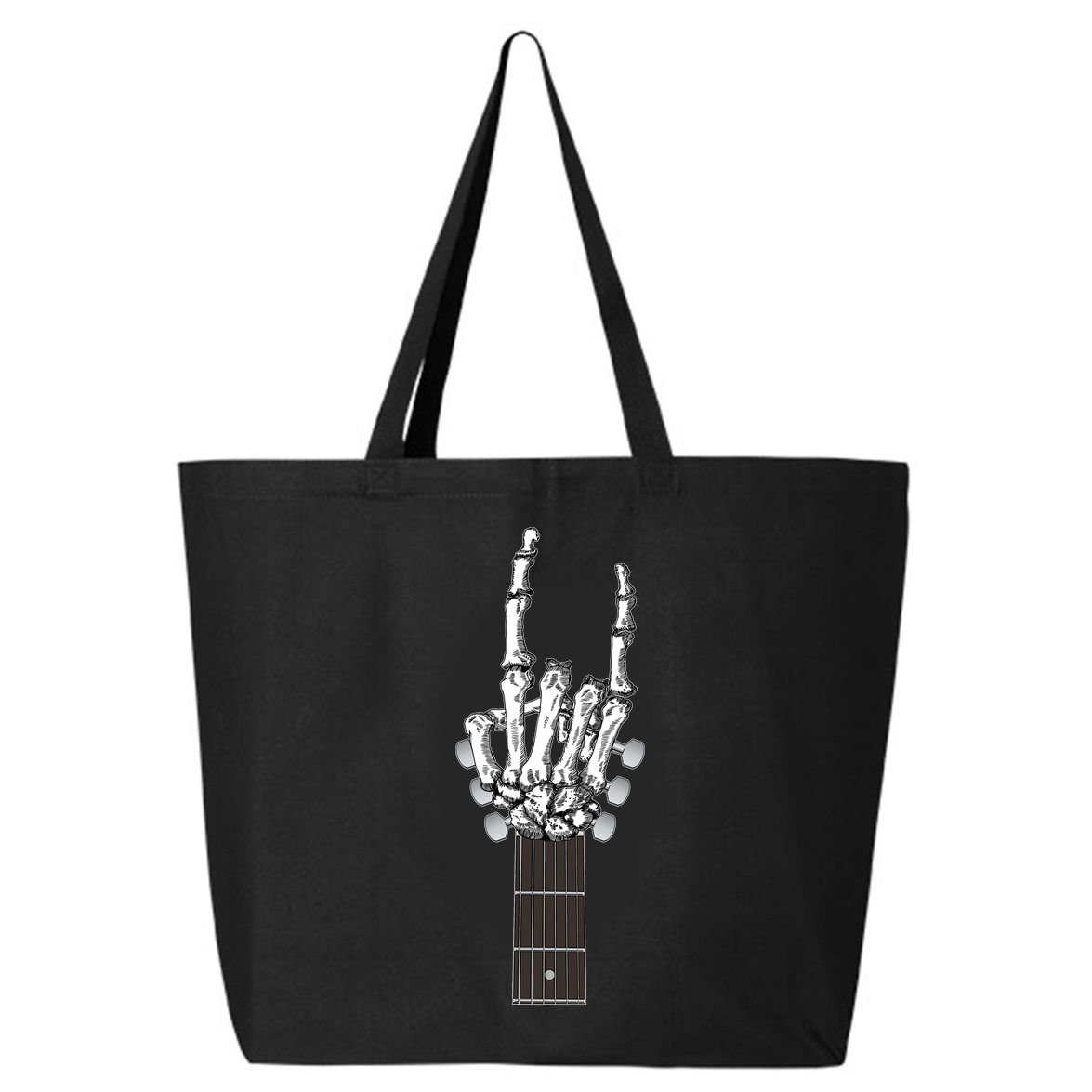 Cool Rock On Skeleton Guitar 25L Jumbo Tote