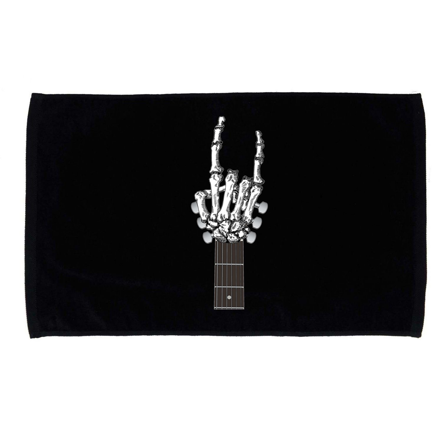 Cool Rock On Skeleton Guitar Microfiber Hand Towel