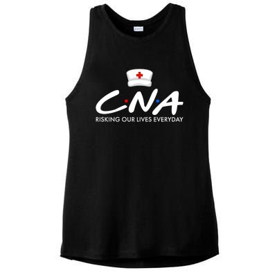 CNA Risking Our Lives Everyday Ladies PosiCharge Tri-Blend Wicking Tank