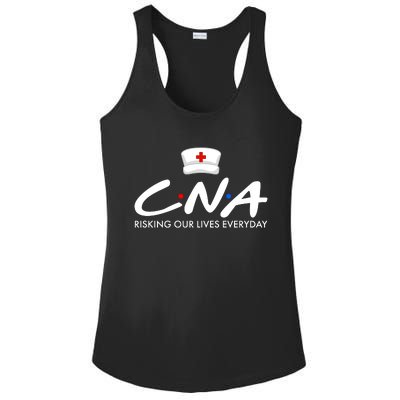 CNA Risking Our Lives Everyday Ladies PosiCharge Competitor Racerback Tank