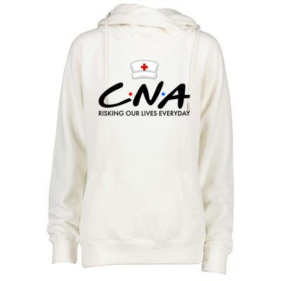 CNA Risking Our Lives Everyday Womens Funnel Neck Pullover Hood