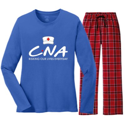 CNA Risking Our Lives Everyday Women's Long Sleeve Flannel Pajama Set 