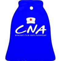 CNA Risking Our Lives Everyday Ceramic Bell Ornament