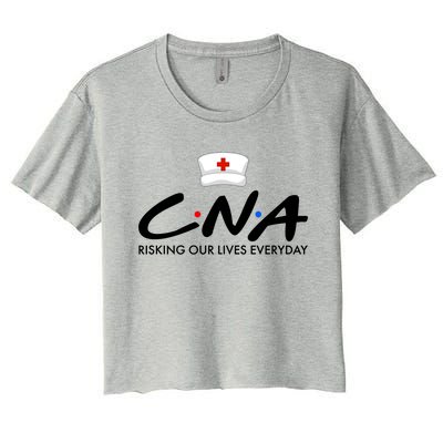 CNA Risking Our Lives Everyday Women's Crop Top Tee