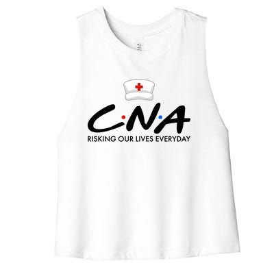 CNA Risking Our Lives Everyday Women's Racerback Cropped Tank