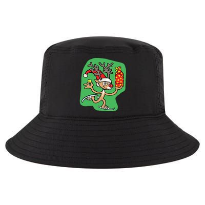 Christmas Reindeer On Ice Cool Comfort Performance Bucket Hat