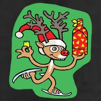 Christmas Reindeer On Ice Cool Comfort Performance Bucket Hat