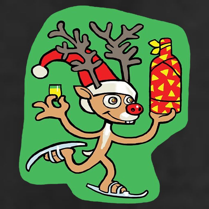 Christmas Reindeer On Ice Cool Comfort Performance Bucket Hat