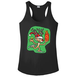 Christmas Reindeer On Ice Ladies PosiCharge Competitor Racerback Tank