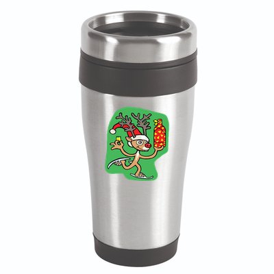 Christmas Reindeer On Ice 16oz Travel Tumbler