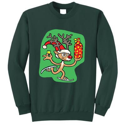 Christmas Reindeer On Ice Sweatshirt