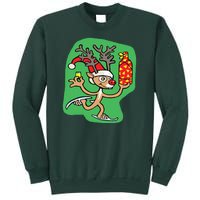 Christmas Reindeer On Ice Sweatshirt