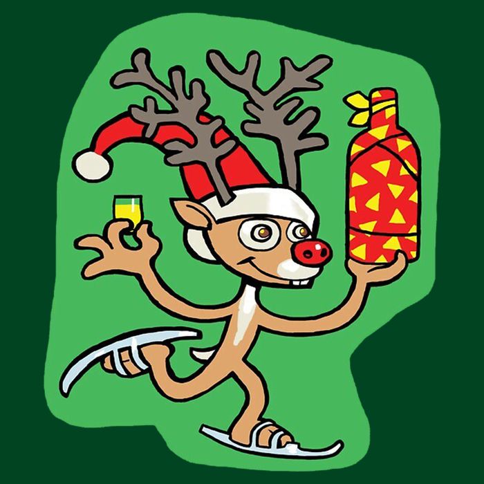Christmas Reindeer On Ice Visor