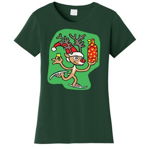 Christmas Reindeer On Ice Women's T-Shirt