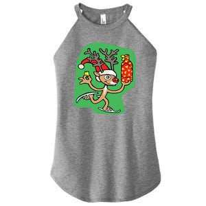 Christmas Reindeer On Ice Women's Perfect Tri Rocker Tank