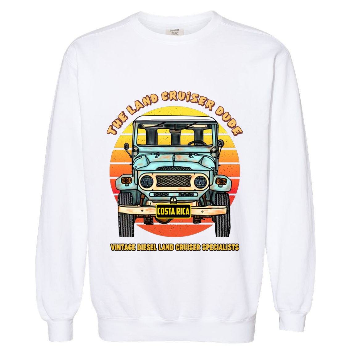 Costa Rica Offgiftroad 4x4 Vintage 4 Wheel Drive Muddy Cruiser Gift Garment-Dyed Sweatshirt