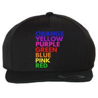 Color Rainbow Optical Illusion Funny Color Illusion Wool Snapback Cap