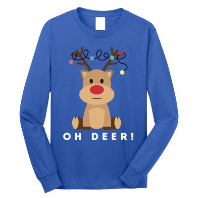 Christmas Reindeer Oh Deer Christmas Lights Gift Long Sleeve Shirt