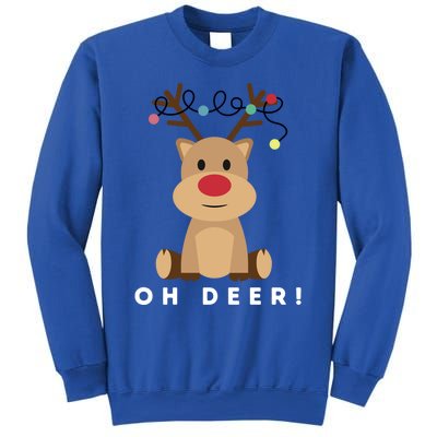 Christmas Reindeer Oh Deer Christmas Lights Gift Sweatshirt