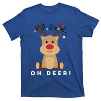 Christmas Reindeer Oh Deer Christmas Lights Gift T-Shirt