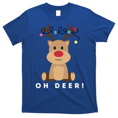 Christmas Reindeer Oh Deer Christmas Lights Gift T-Shirt