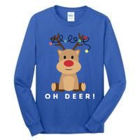 Christmas Reindeer Oh Deer Christmas Lights Gift Tall Long Sleeve T-Shirt