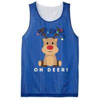 Christmas Reindeer Oh Deer Christmas Lights Gift Mesh Reversible Basketball Jersey Tank