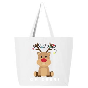 Christmas Reindeer Oh Deer Christmas Lights Gift 25L Jumbo Tote