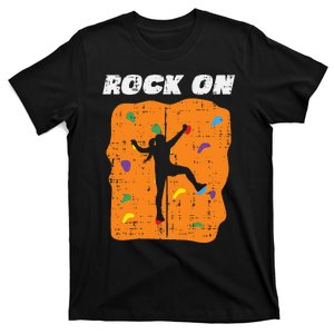 Climbing Rock On Wall Climber Bouldering Women T-Shirt