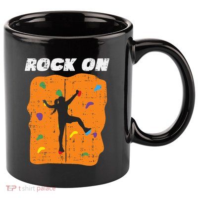 Climbing Rock On Wall Climber Bouldering Women 11oz C Handle Ceramic Mug