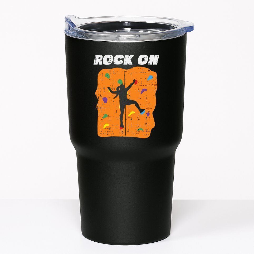 Climbing Rock On Wall Climber Bouldering Women Tumbler