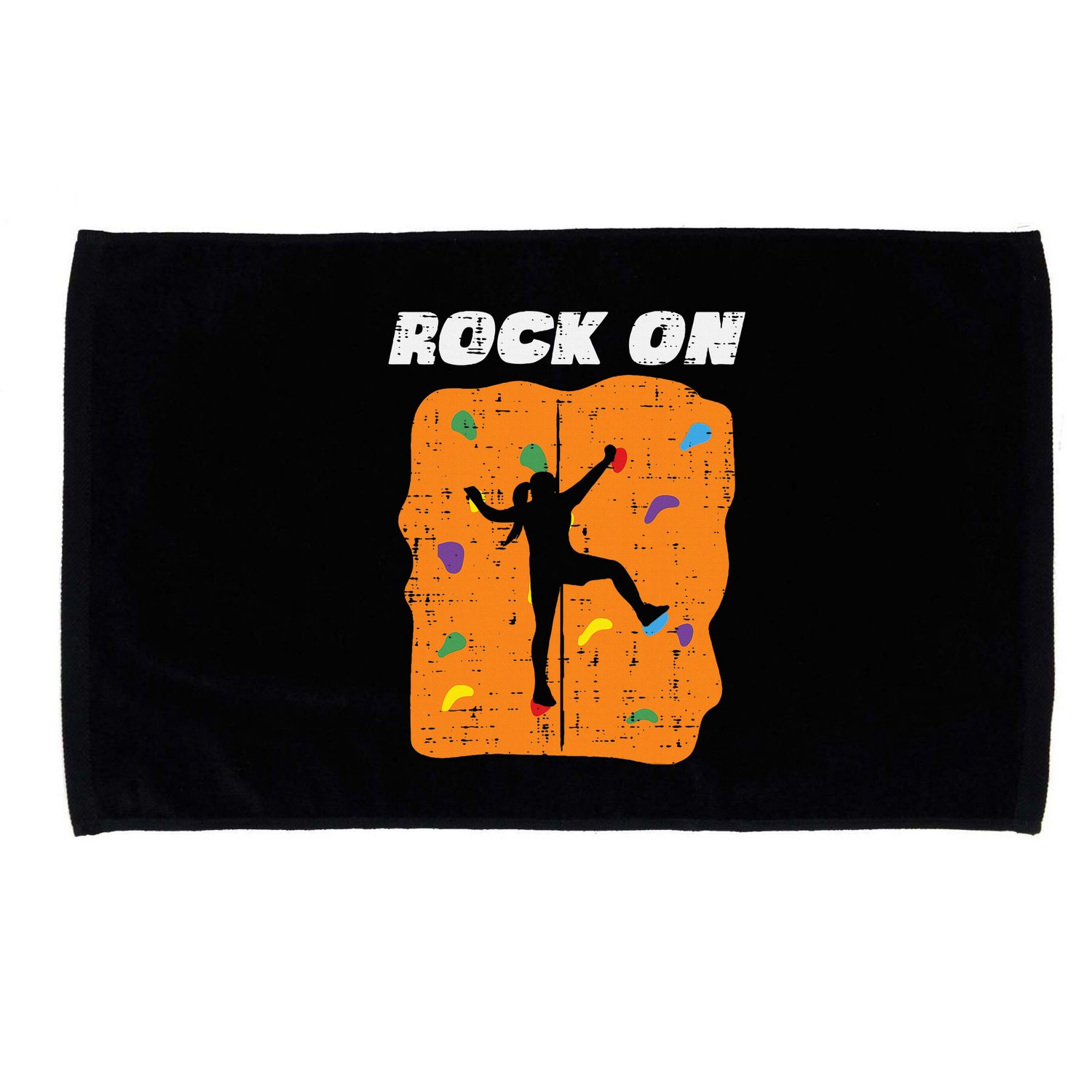 Climbing Rock On Wall Climber Bouldering Women Microfiber Hand Towel
