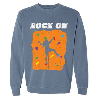 Climbing Rock On Wall Climber Bouldering Women Garment-Dyed Sweatshirt